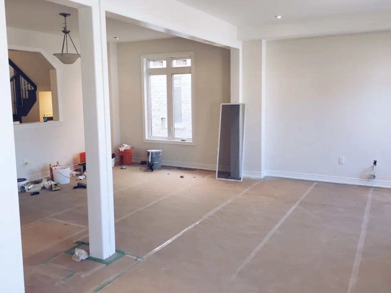 Interior painting in progress in a New Jersey home