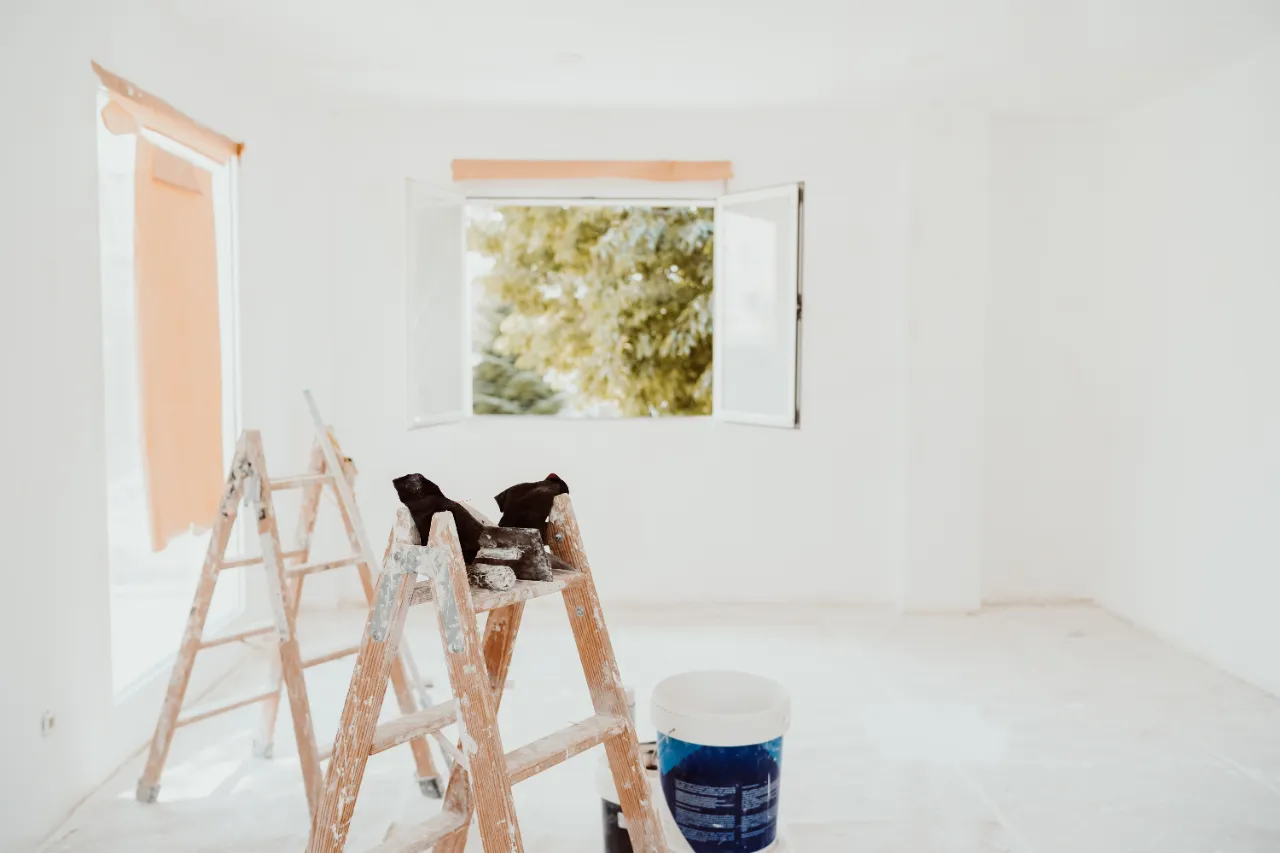 Freshly painted room in a New Jersey home