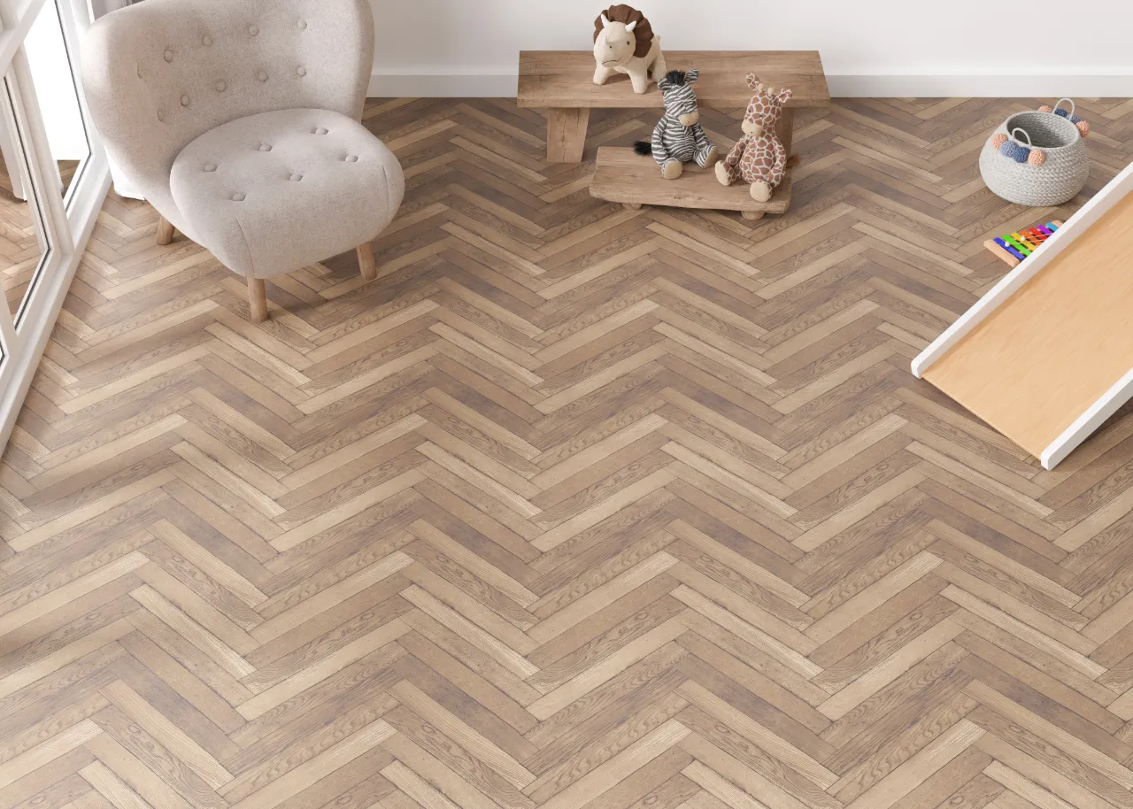 Clean vinyl flooring installed in a New Jersey interior