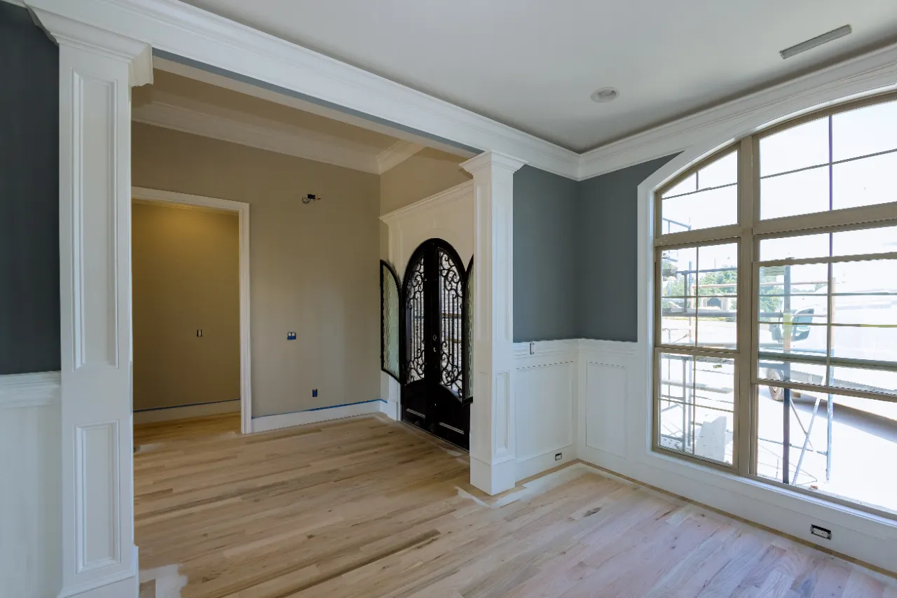 Modern living room freshly painted by Avelino Home Renovation in New Jersey